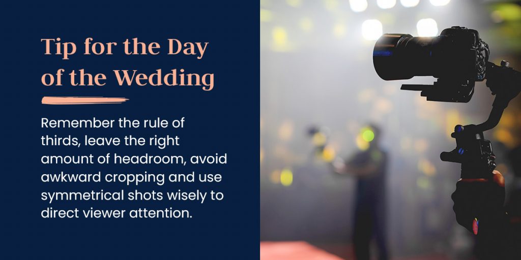 tips for the day of the wedding